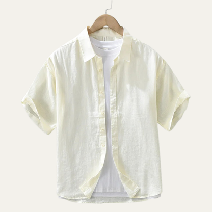 Men's Slim Fit Linen Shirt Breathable