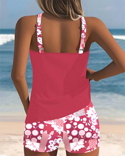 Women's Two Piece Swimsuit Floral Print Comfortable Fit