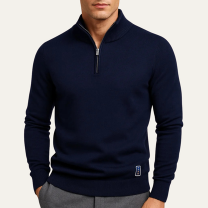 Men's Half Zip Sweater Merino Knit Smart Casual