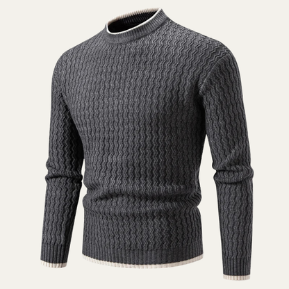 Men's Slim Fit Knit Sweater O Neck Casual Pullover