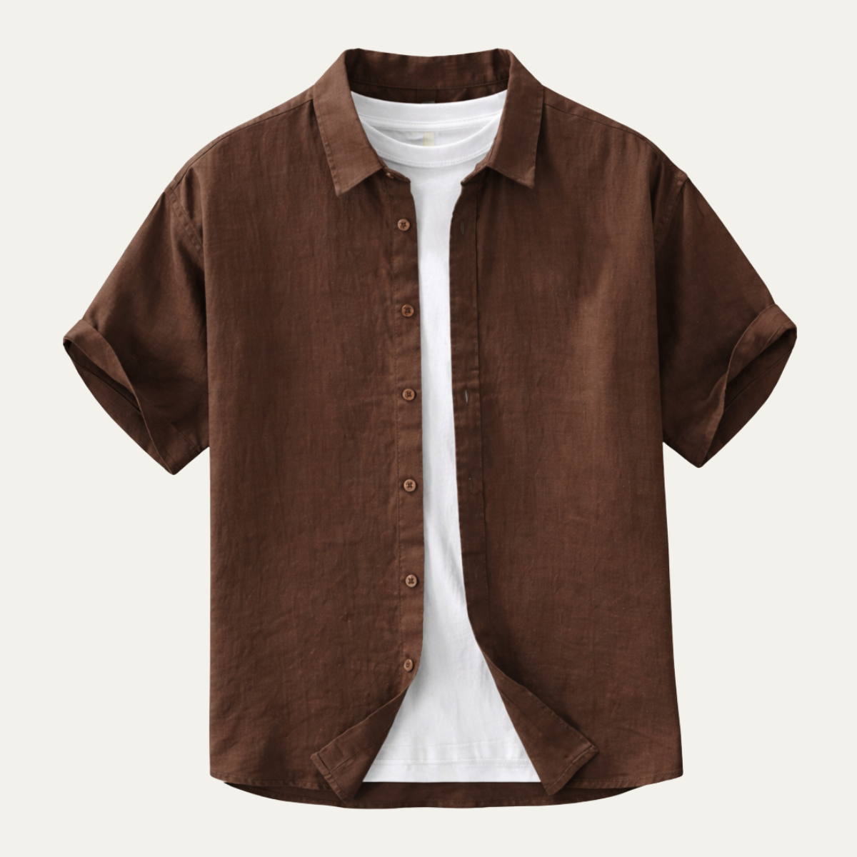 Men's Slim Fit Linen Shirt Breathable - Vonnera