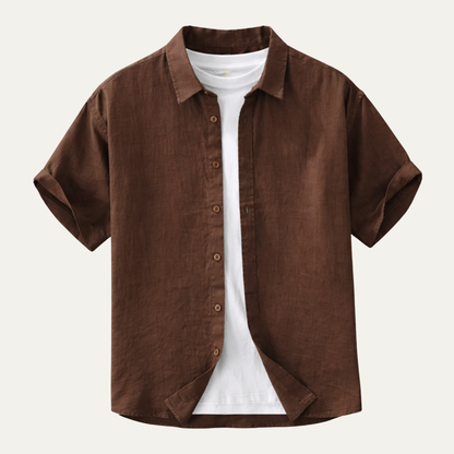 Men's Slim Fit Linen Shirt Breathable - Vonnera