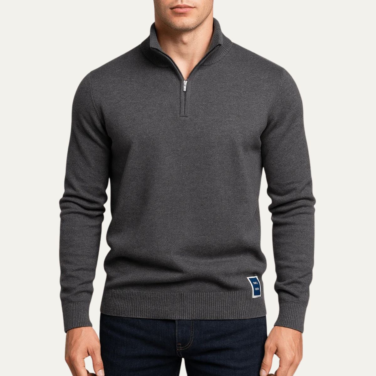 Men's Half Zip Sweater Merino Knit Smart Casual