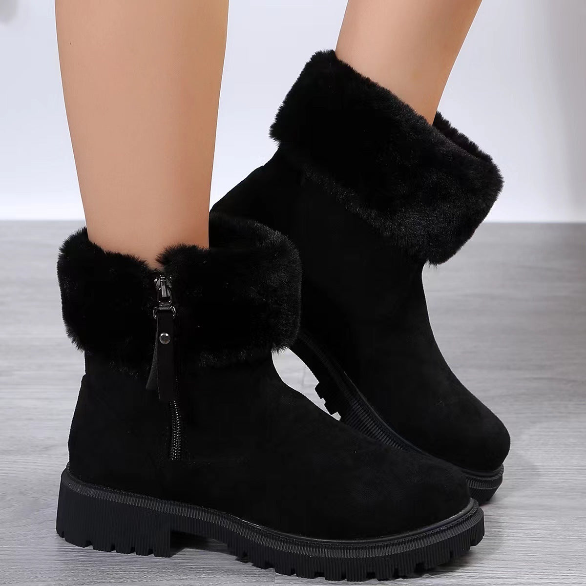 Women's Ankle Boots Leather Winter Brown - Vonnera