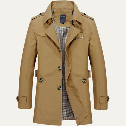 Mauro Icardi Men's Trench Coat Elegant Wool