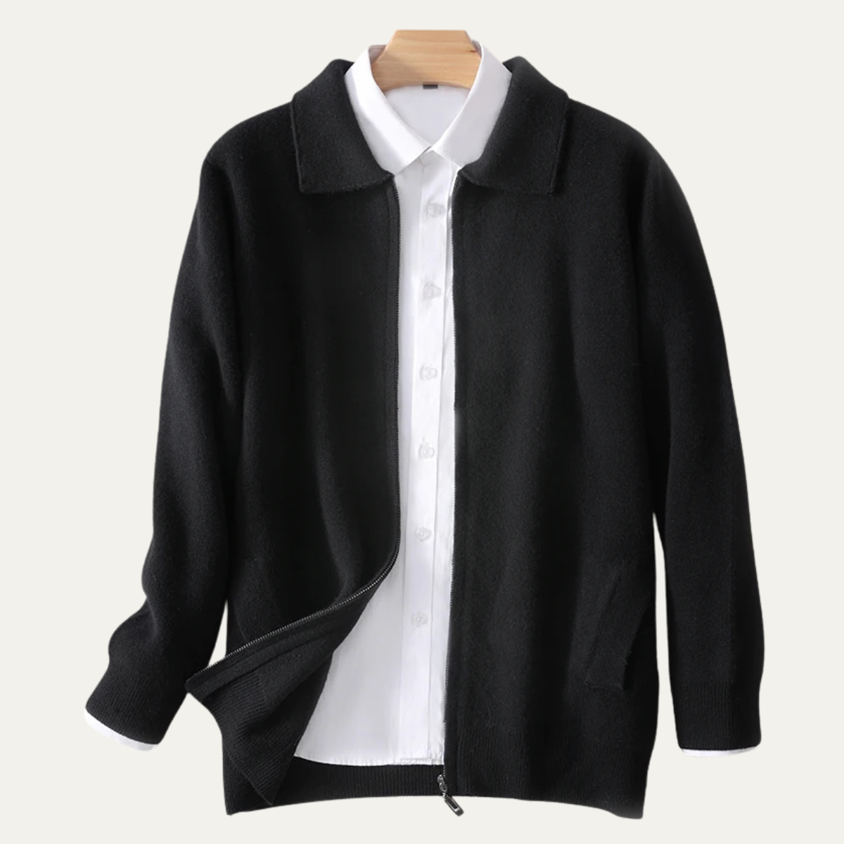 Men's Wool Cardigan Sweater Soft Knit