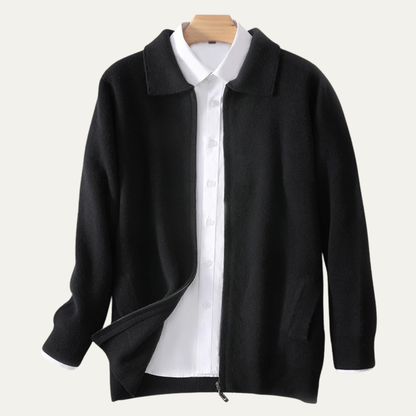 Men's Wool Cardigan Sweater Soft Knit