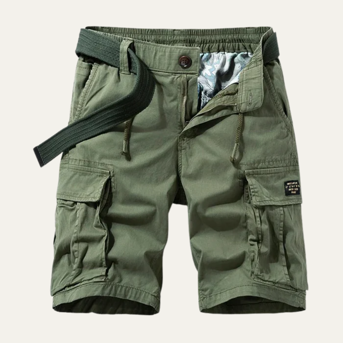 Men's Cargo Shorts Durable Cotton Brown