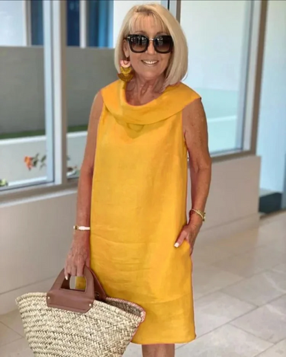 Women's Folded Collar Dress