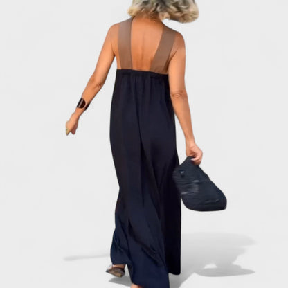 Women's Sleeveless Maxi Dress Cross Straps