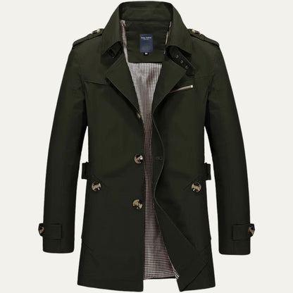 Mauro Icardi Men's Trench Coat Elegant Wool