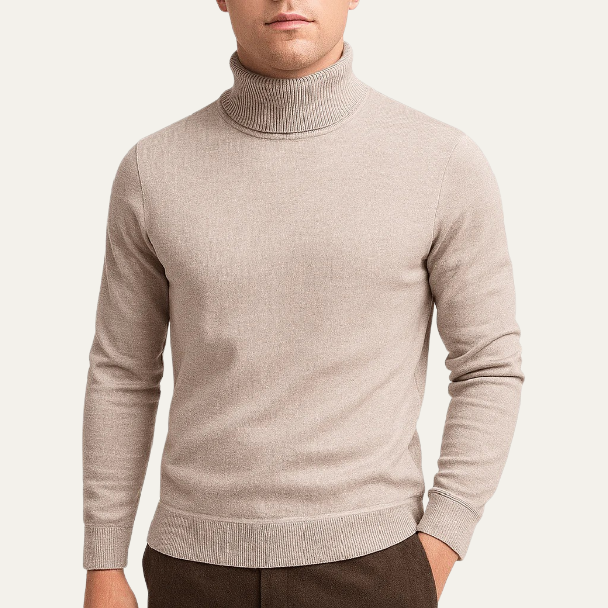 Men's Classic Turtleneck Knit Sweater