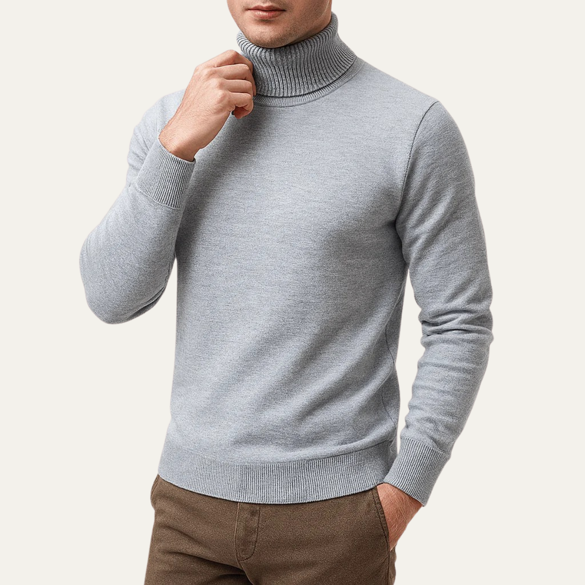 Men's Classic Turtleneck Knit Sweater
