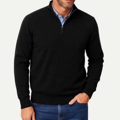 Men's Lightweight Knit Quarter Zip Sweater