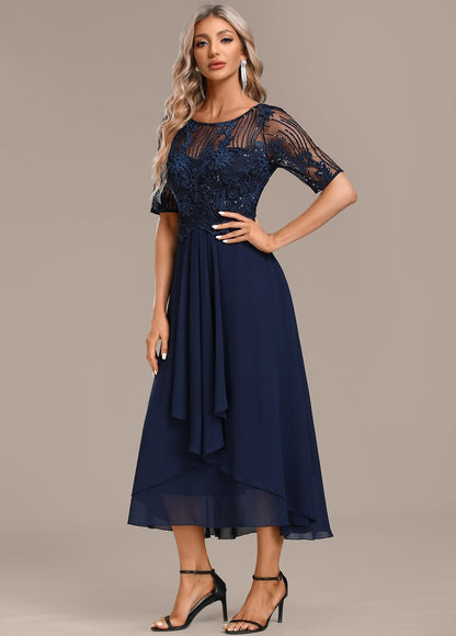 Women's Layered Midi Dress Skirt