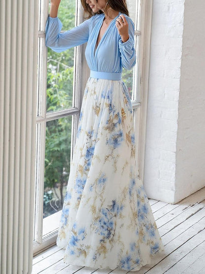 Women's Floral Long Sleeve Dress