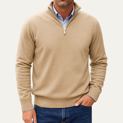 Men's Lightweight Knit Quarter Zip Sweater