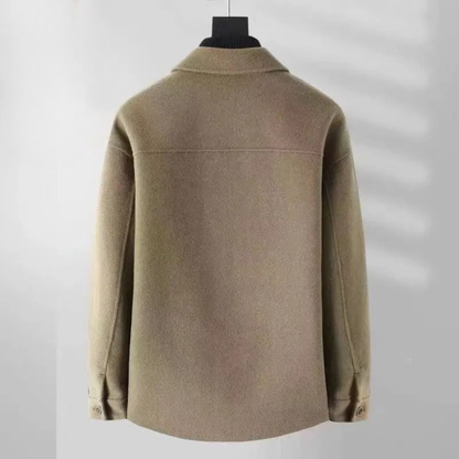 Men's Wool Button Jacket Thick Warm Classic