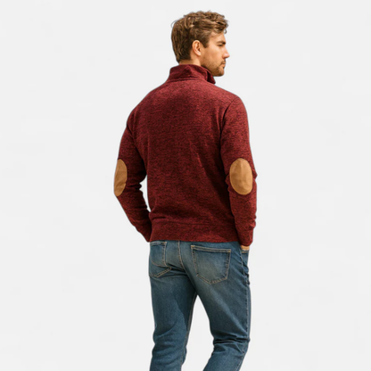 Men's Knitted Sweater Elbow Patches Heritage Style
