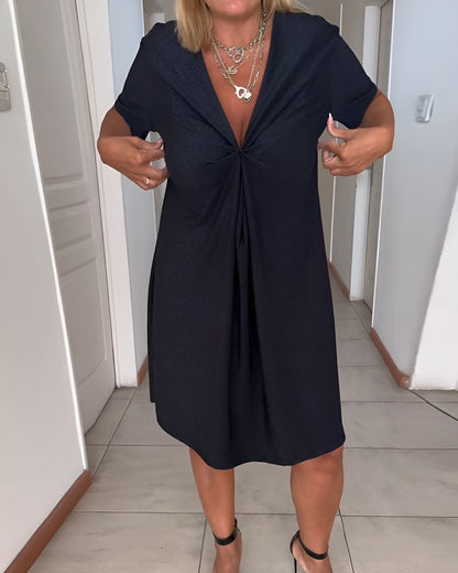 Women's V Neck Tummy Control Ruched Evening Dress - Vonnera