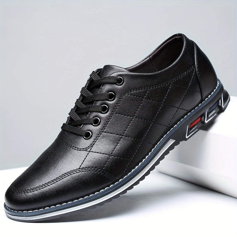 Men's Quilted Lace-Up Shoes Sport Sole Comfortable Casual