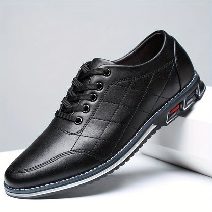 Men's Quilted Lace-Up Shoes Sport Sole Comfortable Casual
