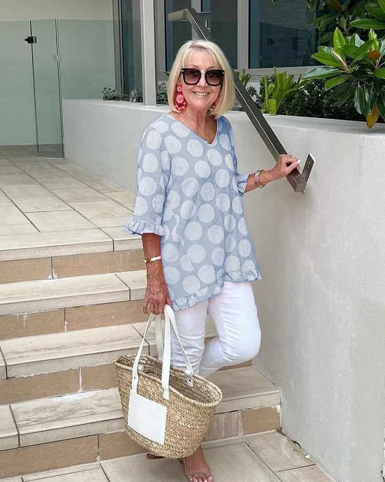 Beth™ | Stylish V-Neck Blouse