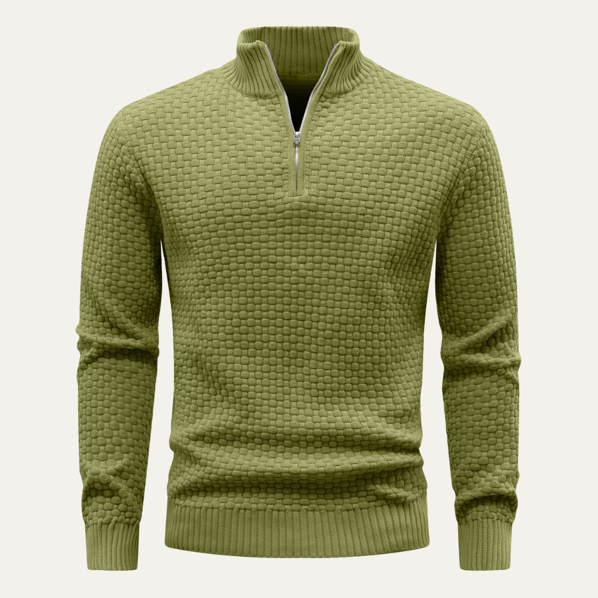 Men's Winter Knitted Sweater Half Zip Warm