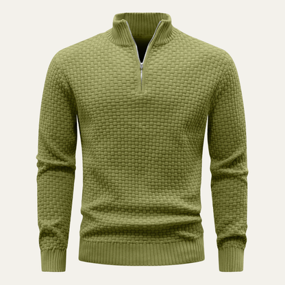 Men's Winter Knitted Sweater Half Zip Warm