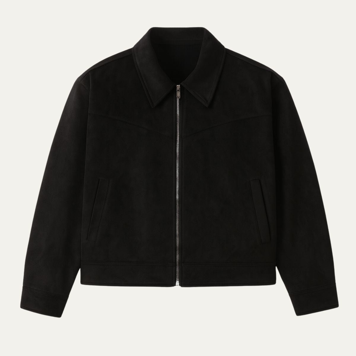Men's Suede Leather Bomber Jacket Classic Style - Vonnera