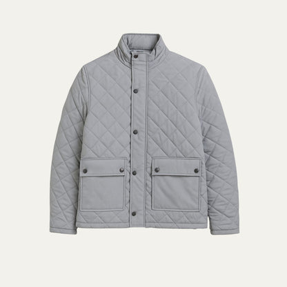 Men's Quilted Field Jacket Black - Vonnera