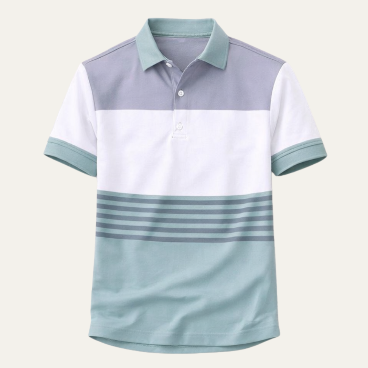Men's Color Block Polo Shirt Cotton Summer - Vonnera