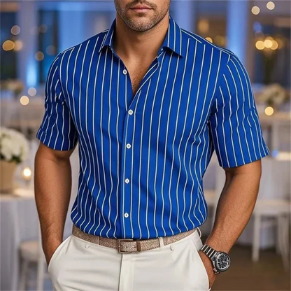 Men's Striped Breathable Summer Shirt