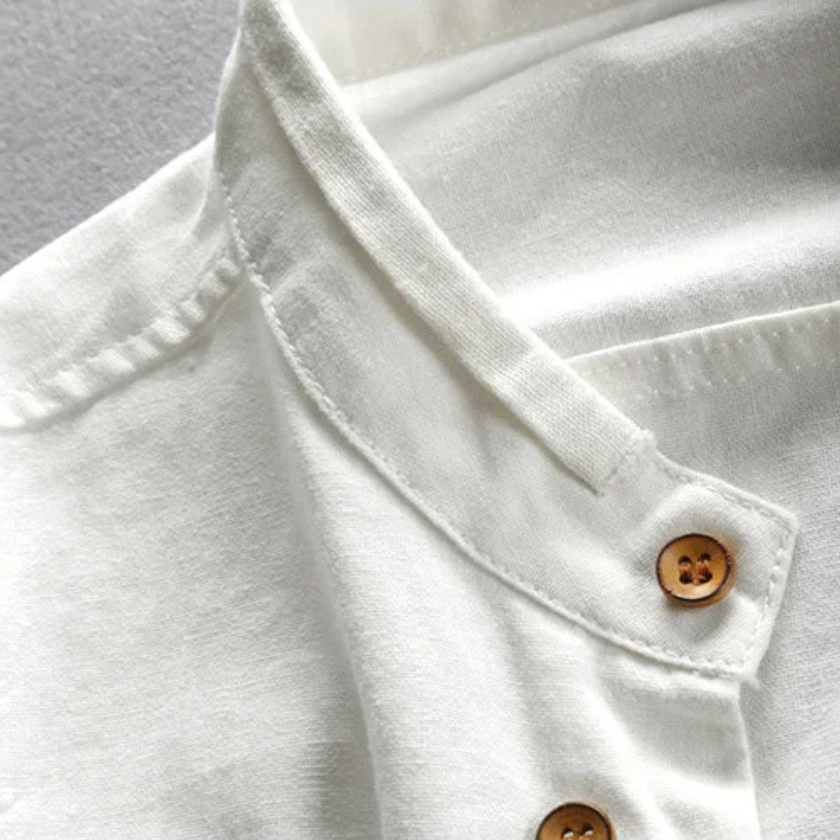 Men's Linen Cotton Shirt Japanese Style Stand Collar