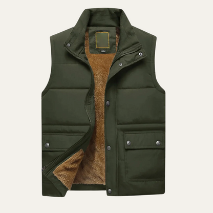 Men's Winter Puffer Gilet Fleece Lined Vest