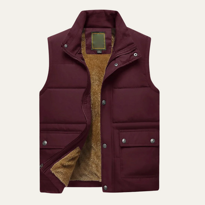 Men's Winter Puffer Gilet Fleece Lined Vest