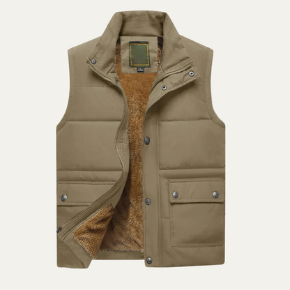 Men's Winter Puffer Gilet Fleece Lined Vest