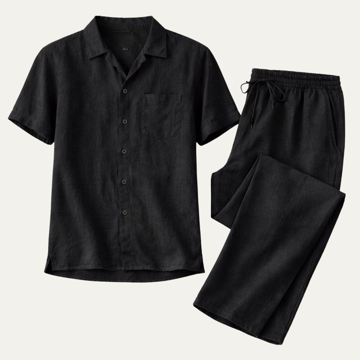 Mens Linen Summer Shirt And Pants Set - Vonnera