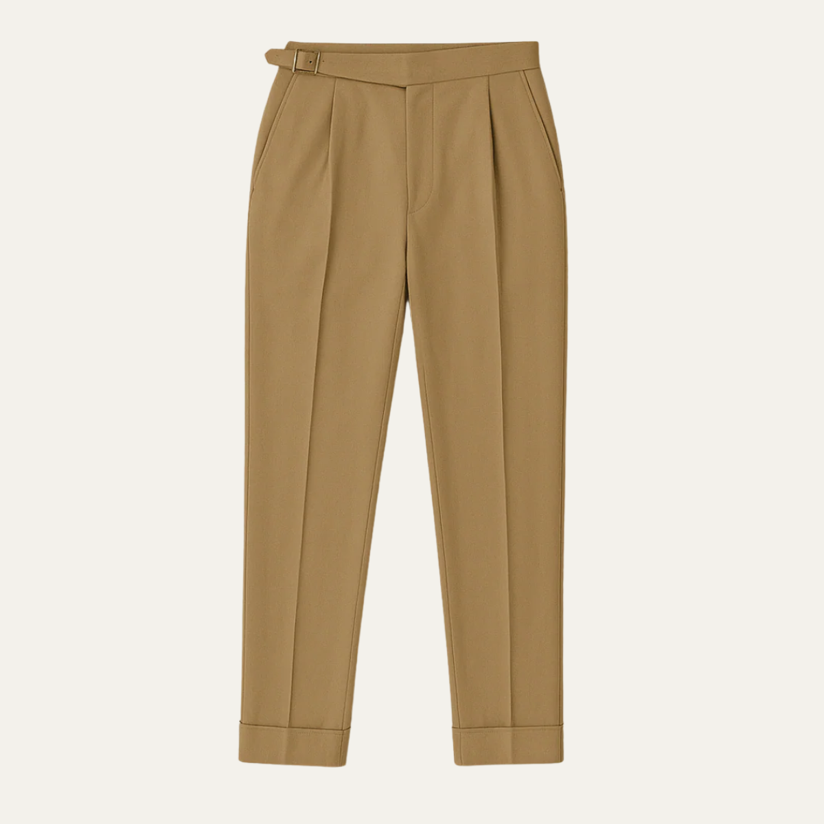 Men's High Waisted Pleated Trousers - Vonnera