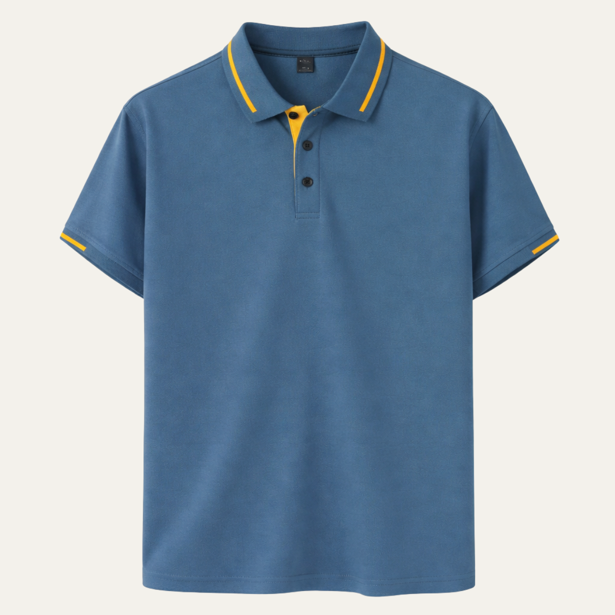 Mens Polo Shirt Contrast Trim Blue - Vonnera