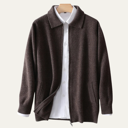 Men's Wool Cardigan Sweater Soft Knit