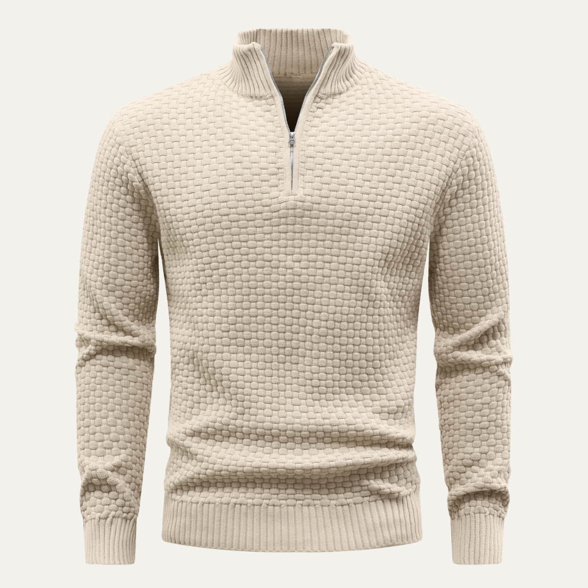 Men's Winter Knitted Sweater Half Zip Warm - Vonnera