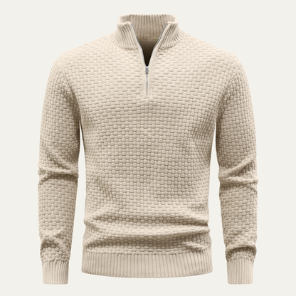 Men's Winter Knitted Sweater Half Zip Warm - Vonnera