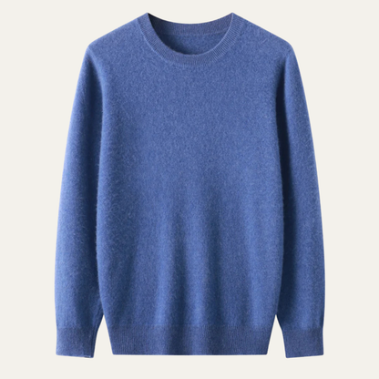Men's Merino Wool Sweater O Neck Winter Casual