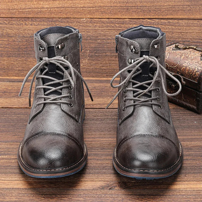 Men's Vintage Leather Ankle Boots