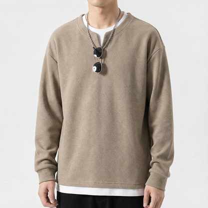 Women's Cotton Split Neck Sweater - Vonnera