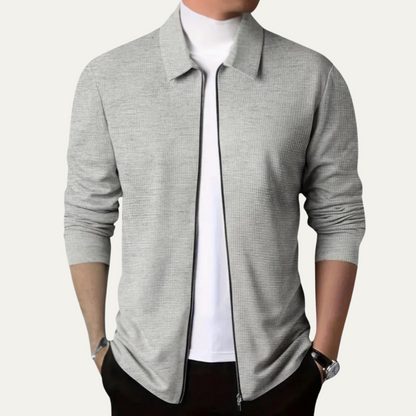 Men's Lightweight Knit Zip Jacket Casual