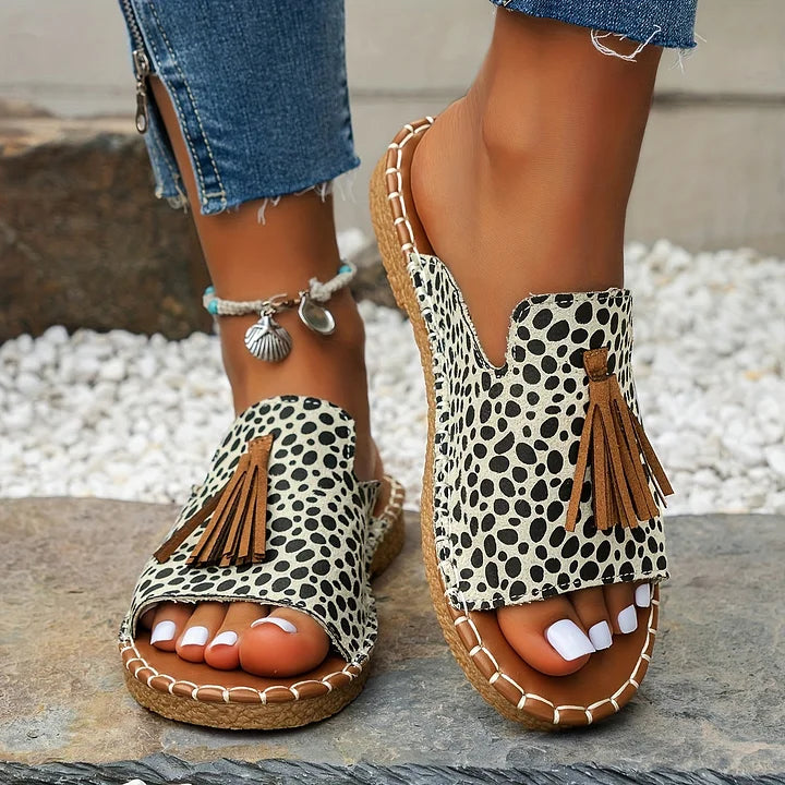 Women's Open-Toe Sandals Tassel Detail