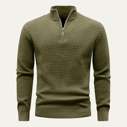 Men's Winter Knitted Sweater Half Zip Warm