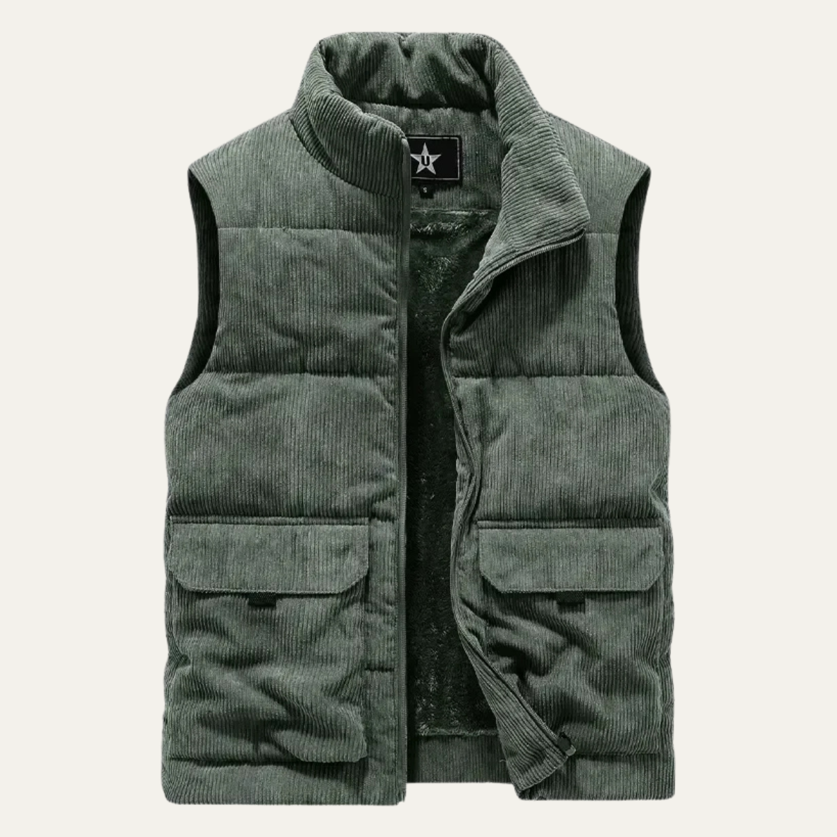 Women's Wool Cotton Vest Sleeveless Padded
